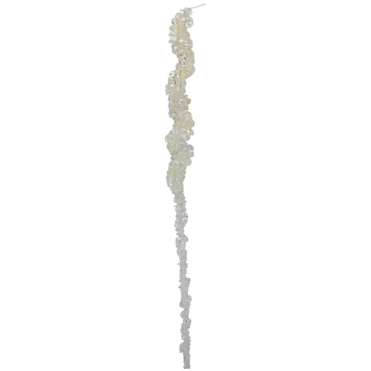 18.5&#x22; Clear Contemporary Dangling Icicle Ornament